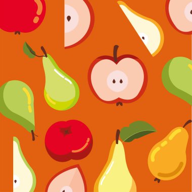 Sonbahar armutlu elma deseni