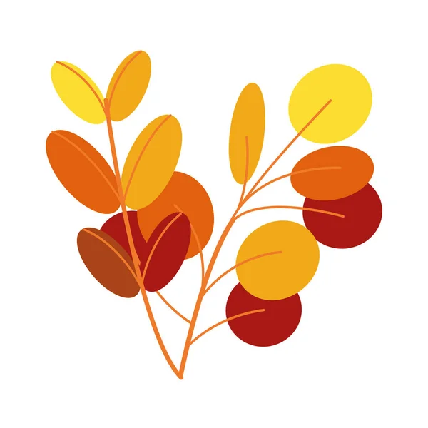 Mevsimlik yapraklı sonbahar dalı — Stok Vektör