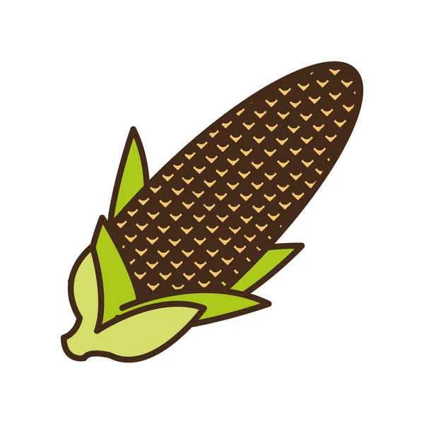 Ikona sezonowego warzywa kukurydzy jesień — Wektor stockowy