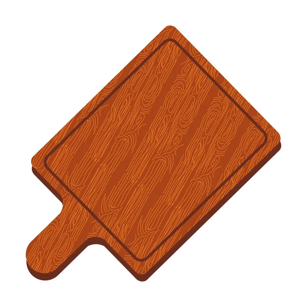 Tablero de cocina icono de utensilio de madera — Vector de stock