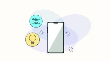 sosyal medya pazarlama animasyon ile akıllı telefon