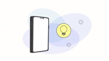 sosyal medya pazarlama animasyon ile akıllı telefon