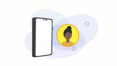 sosyal medya pazarlama animasyon ile akıllı telefon