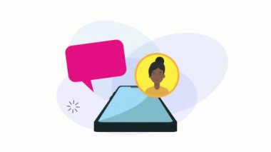 sosyal medya pazarlama animasyon ile akıllı telefon