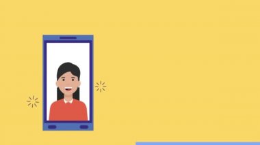 sosyal medya pazarlama animasyon ile akıllı telefon