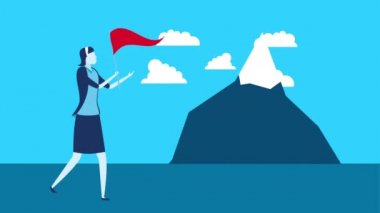 Başarılı dağ karakterli bir iş kadını.