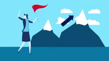 Başarılı dağ karakterli bir iş kadını.