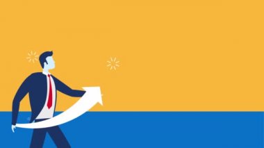 İşadamı ok karakterini kaldırıyor