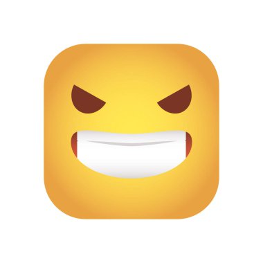 kare gülen yüz karakter simgesi