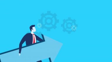 İşadamı ok karakterini kaldırıyor