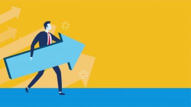 İşadamı ok karakterini kaldırıyor