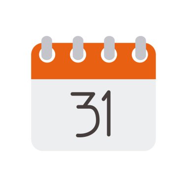 Cadılar Bayramı takvimi anımsatıcı izole edilmiş simgesi