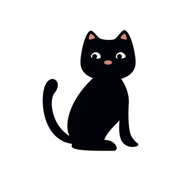Macska macskaféle állat-ból Halloween — Stock Vector