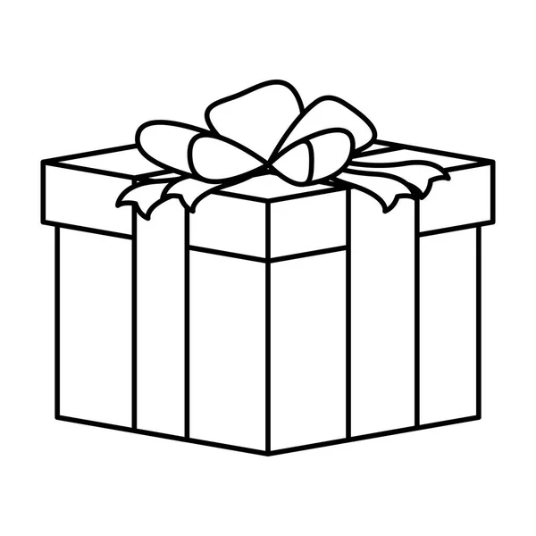 Regalo caja presente icono aislado — Vector de stock