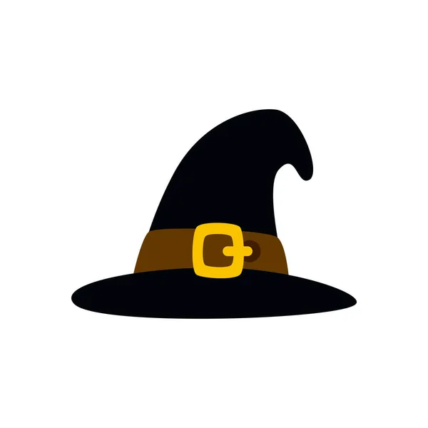 Hat of witch halloween isolated icon — Stock Vector