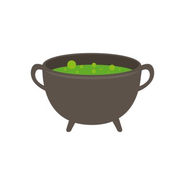 Cadı ikonu cadılar bayramı kazanı izole