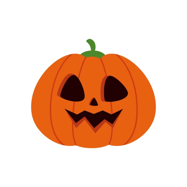 Calabaza de halloween icono aislado tradicional — Vector de stock