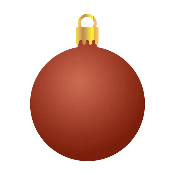 Merry christmas bal decoratieve pictogram — Stockvector