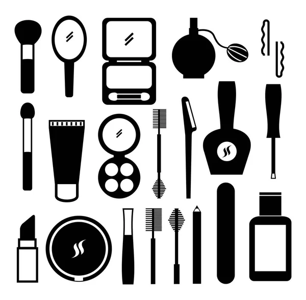 Geïsoleerde make-up pictogram set vector ontwerp — Stockvector