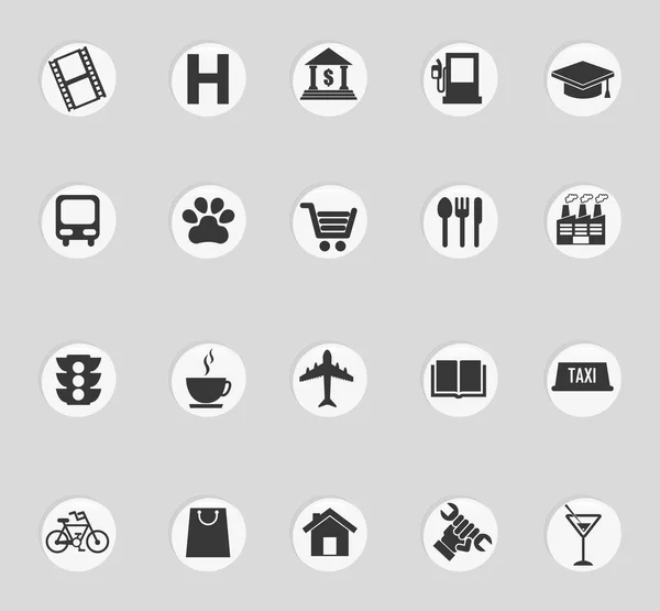 Variedad icono conjunto paquete vector diseño — Archivo Imágenes Vectoriales