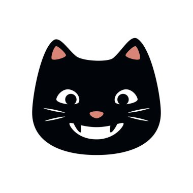 Yalıtılmış cadılar bayramı simgesinin kedi yüzü