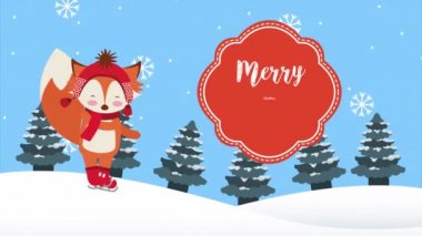 Mutlu Noeller, kar ormanındaki tilki.