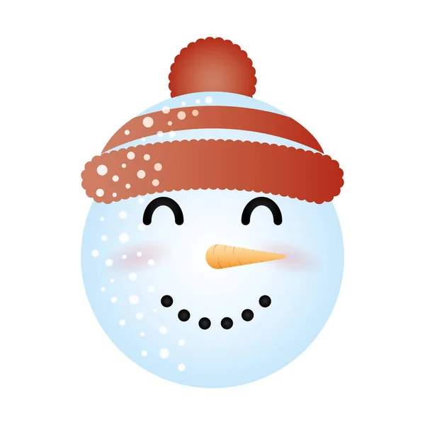 С Рождеством, милый снеговик — стоковый вектор
