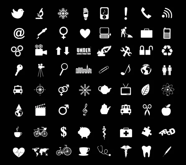 Variety icon set pack vector design — Stockový vektor