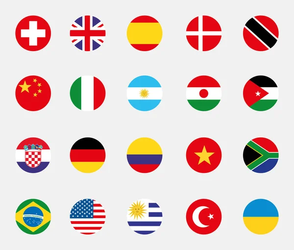 Isolé icône drapeau set vectoriel design — Image vectorielle
