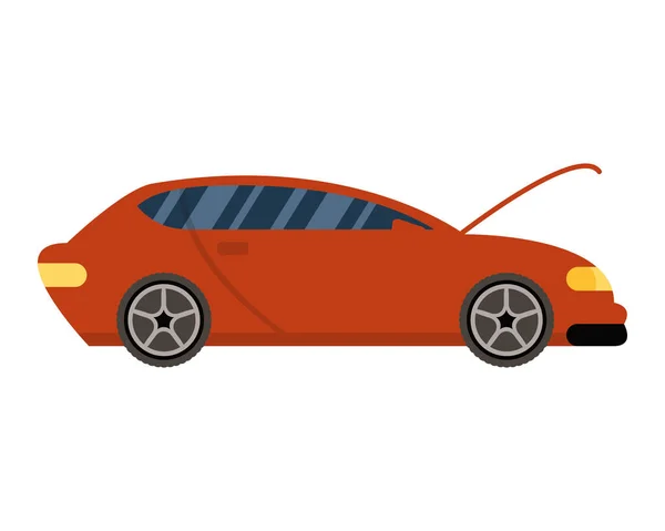 Coche con icono mecánico de capó abierto — Vector de stock