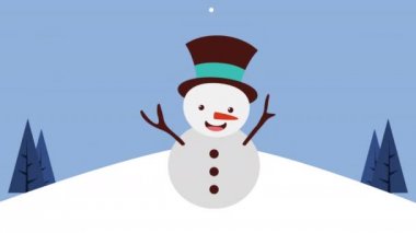 Kardan adamla mutlu noel kartları