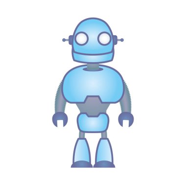 İnsansı robot cyborg izole edilmiş simge