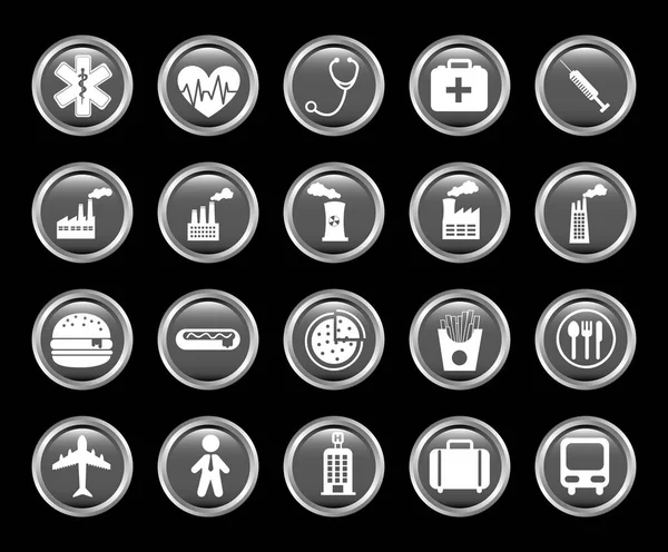 Variety icon set pack vector design — Stockový vektor