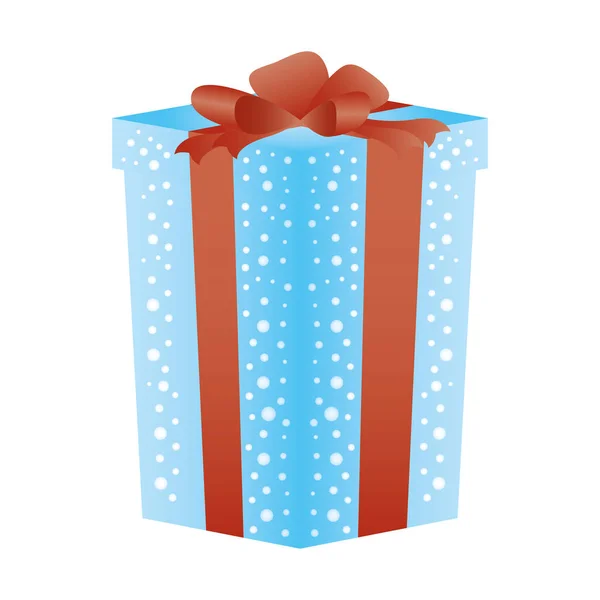 Gift box present isolated icon — Stock Vector