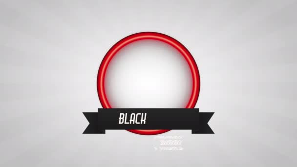 Черная пятница имеет дело с круговой рамкой — стоковое видео