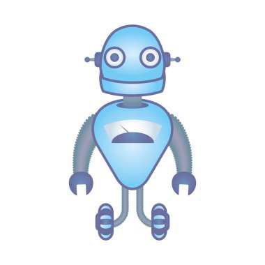 Tekerlekli robot cyborg izole simgesi