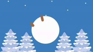 Ren geyikleriyle mutlu noel kartları