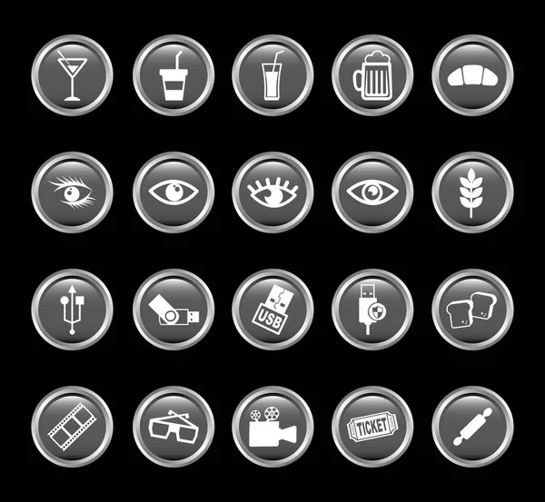 Vielfalt Icon Set Pack Vektor Design — Stockvektor