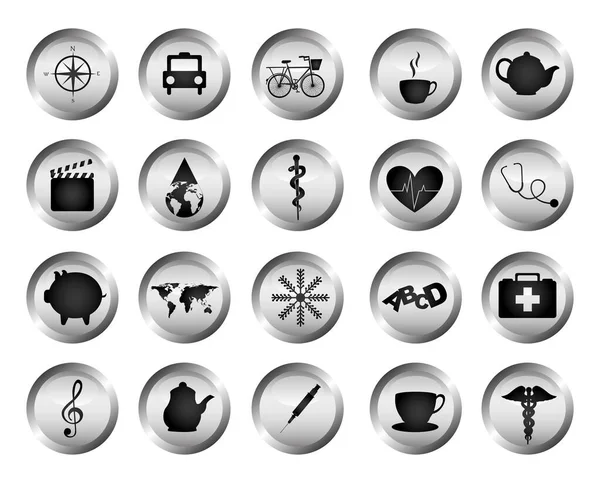 Projeto vetorial conjunto de ícones de variedade — Vetor de Stock