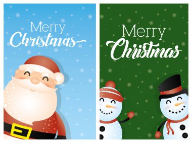 Noel Baba 'yla mutlu Noeller.