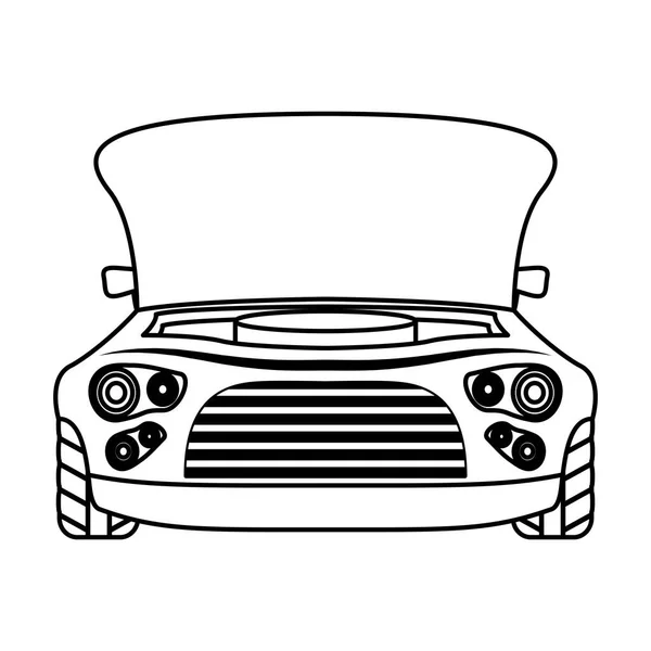Car with open bonnet mechanic icon — Stock Vector
