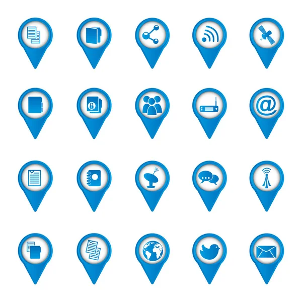Isolated social media icon set design — Stock Vector