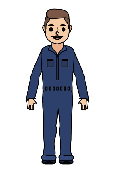 Mladý mechanik pracovník avatar charakter — Stockový vektor