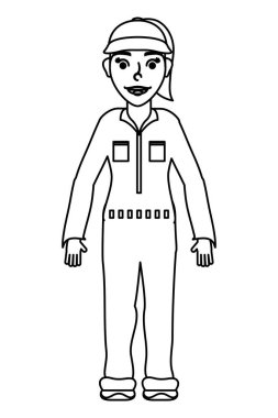 kadın genç tamirci Avatar karakteri