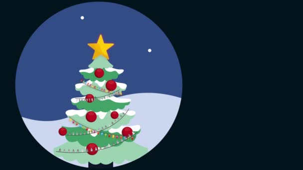 joyeuse carte de Noël avec décoration de pin 