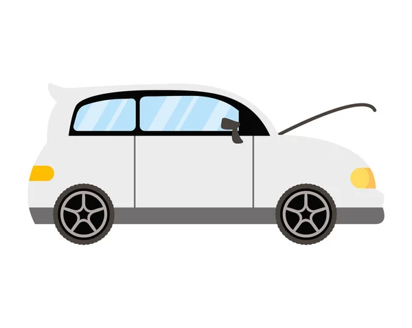 Coche con icono mecánico de capó abierto — Vector de stock