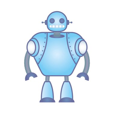 İnsansı robot cyborg izole edilmiş simge