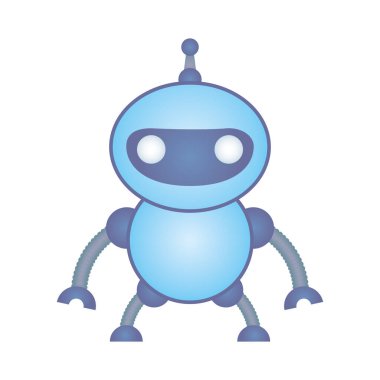 İnsansı robot cyborg izole edilmiş simge