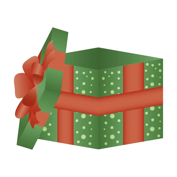 Gift box present open icon — Stock Vector