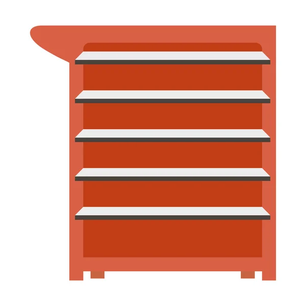 Mechanic tools drawer equipment icon — Stock Vector